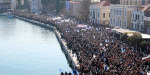 Διαμαρτυρία Λέσβος μεταναστευτικό