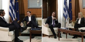 Οι συναντήσεις Κυριάκου Μητσοτάκη με Αλέξη Τσίπρα και Φώφη Γεννηματά