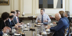 Ο Κυριάκος Μητσοτάκης σε συνάντηση