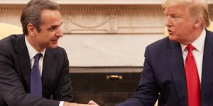 Ο Κυριάκος Μητσοτάκης και ο Ντόναλντ Τραμπ στον Λευκό Οίκο