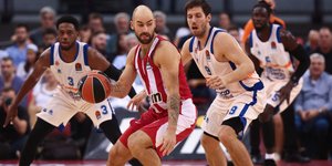 Ο Σπανούλης σε στιγμιότυπο από το ματς του ΣΕΦ απέναντι στη Βαλένθια
