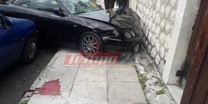 Αυτοκίνητο έπεσε σε τοίχο στην Πάτρα