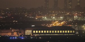 Αεροπλάνο στο αεροδρόμιο της Μαδρίτης