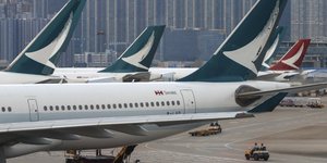 Αεροπλάνο των Cathay Pacific που αντιμετωπίζει οικονομική δυσπραγία εξαιτίας του κορωνοϊού