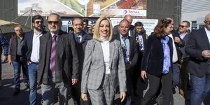 Η Φώφη Γεννηματά κατά την επίσκεψή της στην Agrotica