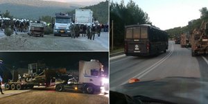 Μηχανήματα του στρατού στη Μυτιλήνη 