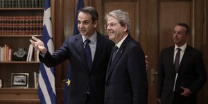 Ο Κυριάκος Μητσοτάκης με τον Πάολο Τζεντιλόνι