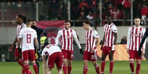 Παίκτες του Ολυμπιακού απογοητευμένοι