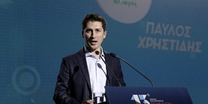 Ο Παύλος Χρηστίδης, εκπρόσωπος Τύπου του ΚΙΝΑΛ