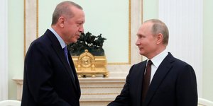 Oι πρόεδροι Ρωσίας και Τουρκίας, Ερντογάν και Πούτιν