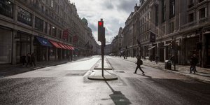 Έρημη η Regent Street του Λονδίνου