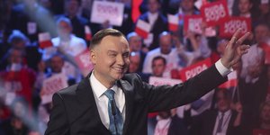 Ο απερχόμενος πρόεδρος της Πολωνίας, Αντρέι Τούντα, σε προεκλογική του εκστρατεία