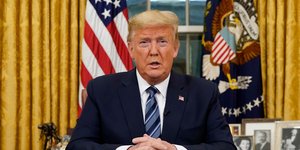 O Ντόναλντ Τραμπ σε διάγγελμα