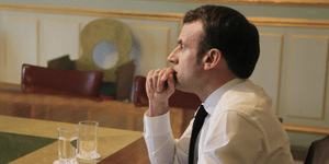 Ο Γάλλος πρόεδρος, Εμανουέλ Μακρόν σε διάγγελμά του για τον κορωνοϊό