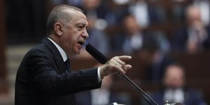 Ο Ρετζέπ Ταγίπ Ερντογάν σε ομιλία του 