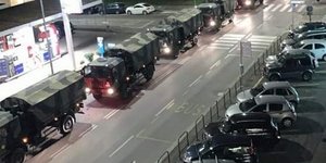 Στρατιωτικό κομβόι στο Μπέργκαμο