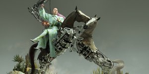 η Lady Gaga με πράσινο φόρεμα και ροζ μαλλιά