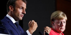 Εμανουέλ Μακρόν και Ανγκελα Μέρκελ