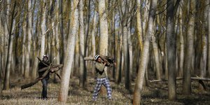 Μετανάστες στα σύνορα της Τουρκίας με την Ελλάδα στον Έβρο