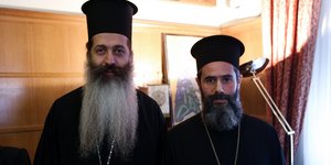 O Μητροπολίτης Φθιώτιδος Συμεών με τον Αρχ. Θεοχάρη