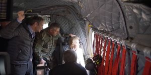 Ο Κυριάκος Μητσοτάκης και η ηγεσία της ΕΕ στο ελικόπτερο