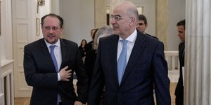 Ο Νίκος Δένδιας με τον Αυστριακό ΥΠΕΞ 