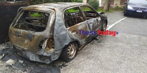 Το ΙΧ της δημοτικής Αρχής που τυλίχθηκε στις φλόγες