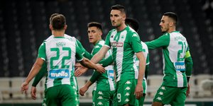 Οι παίκτες του Παναθηναϊκού πανηγυρίζουν