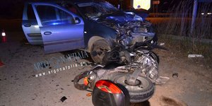 Τροχαίο με μηχανή και αυτοκίνητο