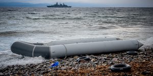 Βάρκα μεταναστών στη Λέσβο