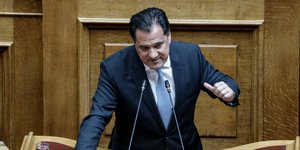 Ο Άδωνις Γεωργιάδης στη Βουλή