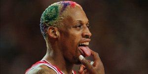 Ο Ντένις Ρόντμαν στους τελικούς ΝΒΑ του 1996