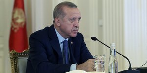 Ο Ρετζέπ Ταγίπ Ερντογάν σε ομιλία