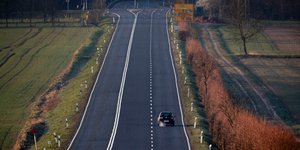 Γερμανικός άδειος δρόμος στις ημέρες του κορωνοϊού