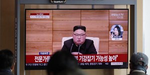 Ο ηγέτης της Βορείου Κορέας, Κιμ Γιονγκ Ουν σε τηλεοπτικό του διάγγελμα