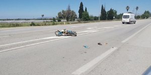 Μηχανή στο οδόστρωμα μετά από τροχαίο