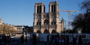 Η Νοτρ Νταμ κατά τη διάρκεια εργασιών αποκατάστασης