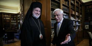 Προκόπης Παυλόπουλος και Αρχιεπίσκοπος Αμερικής Ελπιδοφόρος