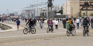 Ποδηλάτες στη Θεσσαλονίκη, φωτογραφία eurokinissi