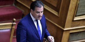 Ο Αδωνις Γεωργιάδης στη Βουλή