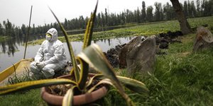 με στολη διπλα σε λιμνη