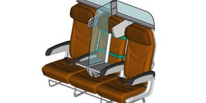 Σχέδιο για καθίσματα σε αεροπλάνα με προστατευτικό