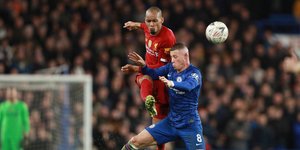Φάση από τον αγώνα της Premier League Λίβερπουλ-Τσέλσι