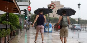 βροχη θεσσαλονικη