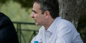 Ο Κυριάκος Μητσοτάκης στον Υμηττό