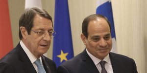 Ο πρόεδρος της Κύπρου, Νίκος Αναστασιάδης και ο Αιγύπτιος ομόλογός του αλ-Σίσι
