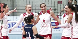 Οι αθλήτριες του Ολυμπιακού στο βόλεϊ