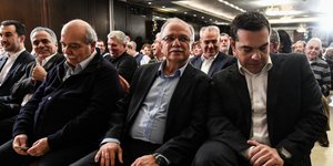Παπαδημούλης-Τσίπρας, σε συνεδρίαση του ΣΥΡΙΖΑ/Φωτογραφία Eurokinissi