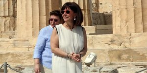 Λίνα Μενδώνη, Κατερίνα Σακελλαροπούλου στην Ακρόπολη