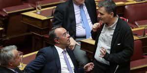 Χρήστος Σταϊκούρας και Ευκλείδης Τσακαλώτος